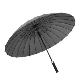 MAYDU 美度 雨伞大号24骨半自动伞男士商务晴雨伞加大加固长柄雨伞抗暴风直杆双人雨伞两用M7003灰色