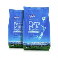 Theland 纽仕兰 新西兰纽仕兰原装进口高钙营养脱脂奶粉1kg*2袋早餐牛乳