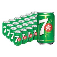 7-Up 七喜 7喜柠檬味碳酸饮料果味型汽水 330ml×24罐