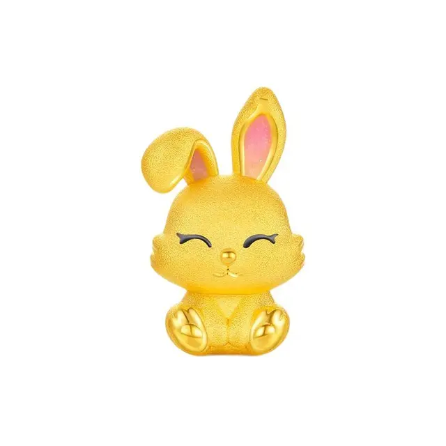 LUK KWAI FOOK 六桂福 SD0700324 乐观萌兔足金转运珠