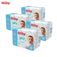 Nuby 努比 拉拉裤纸尿裤 4包装M / L/XL/XXL超薄透气成长裤SKY天空系列