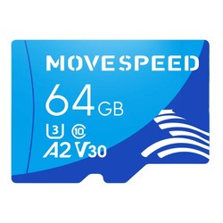 MOVE SPEED 移速 YSTFT300 MicroSD存储卡 64GB（V30、U3、A2）