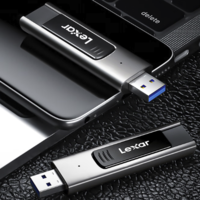 Lexar 雷克沙 64GB USB3.1 Gen1 U盘 M900 读速300MB/s 枪色磨砂质感 推拉一体式设计