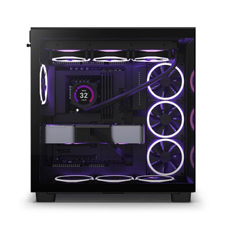 NZXT 恩杰 H9 Flow ATX机箱 黑色