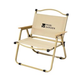 MOBI GARDEN 牧高笛 MOBIGARDEN）折疊椅 戶外露營克米特椅便攜露營椅沙灘椅 NX22665037 細沙黃