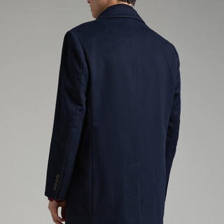 ERDOS 鄂尔多斯 男士短款大衣 C116K0202 藏蓝色 XL