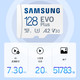 百亿补贴：SAMSUNG 三星 EVO Plus系列 Micro-SD存储卡（UHS-I、V30、U3、A2）128GB