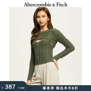 Abercrombie & Fitch Abercrombie＆Fitch女装 麻花针织背心和露肩套装 321938-1 AF