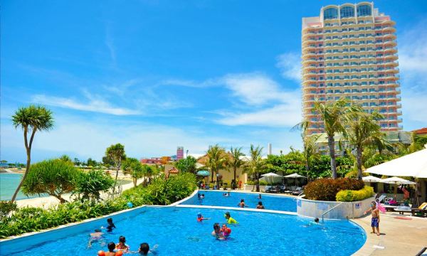 冲绳最亲子看最美落日海滩日本直北谷冲绳海滩塔酒店小巧双床房1晚