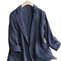 子牧棉麻 女士小西装 Z22QA002565