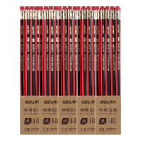deli 得力 33158 六角杆铅笔 10支装 送橡皮+卷笔刀