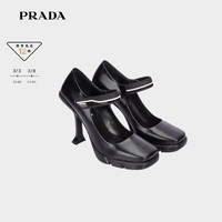 PRADA 普拉达 女士亮面皮革高跟鞋 1I438MF105-ULR-F0002