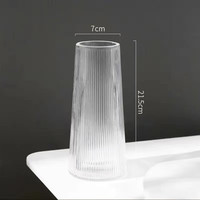 上轻奢玻璃花瓶ins风高颜值北欧客厅摆件水养插花创意简约 花瓶1个装