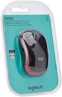 logitech 罗技 M185 无线鼠标 schwarz rot Maus schnurlos