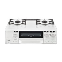 林内（Rinnai）日本原装进口林内Rinai 两眼灶 烤箱灶 台式机燃气灶HOWARO C/plus 系列 C白色金属台面右强火天然气