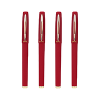 BAOKE 宝克 PC1828 拔帽中性笔 红色 0.5mm 4支装