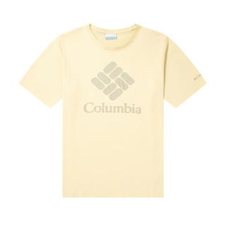 Columbia 哥伦比亚 男子运动T恤 AE9942-785 淡黄色 XL