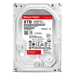 Western Digital 西部数据 红盘Pro系列 3.5英寸 企业级硬盘 8TB（7200rpm、256MB）WD8003FFBX