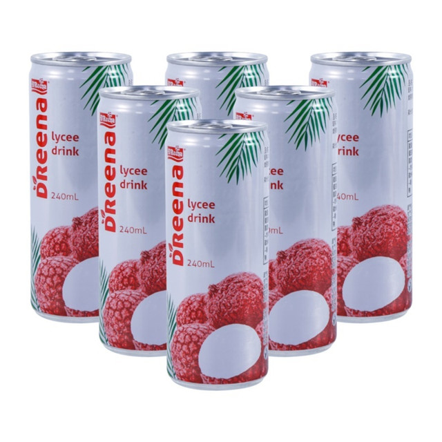 88VIP：特丽娜 DReena 荔枝味果汁饮料240ml*6罐