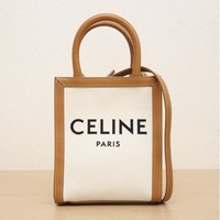 88VIP：CELINE 思琳 中古98新 标志印花竖款手袋 金棕色