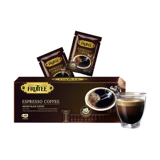 FRUTTEE 果咖 速溶特浓纯咖啡粉烘焙微研磨盒装 意式黑咖+美式黑咖（80杯）