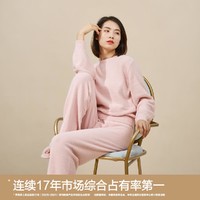 LUOLAI 罗莱家纺 羽毛纱轻柔女士家居服套装舒适亲肤居家休闲套头睡衣