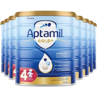 Aptamil 爱他美 新西兰爱他美aptamil进口金装较大婴儿配方奶粉4段*8罐装