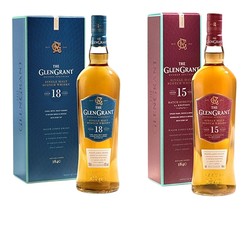 GLENGRANT 格兰冠 18年单一麦芽威士忌 43%vol 1000ml+15年单一麦芽苏格兰威士忌50%vol 1000ml