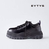Eytys Angel黑色皮革运动鞋休闲鞋厚底低帮鞋男女