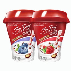 yili 伊利 JoyDay芯趣多酸奶220g*6瓶装含吸管风味巧克力草莓味蓝莓味