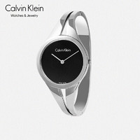 Calvin Klein CK凯文克莱（Calvin Klein）Addict 沉醉系列 黑色表盘银钢表带 石英 K7W2M111（表盘:28MM）