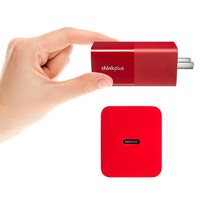 ThinkPad 思考本 联想Thinkplus氮化镓GaN 迷你电源适配器口红电源65W快充配件 USB-C接口 红色4X20Z34240