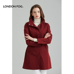 LONDON FOG 伦敦雾 女士时尚潮流大立领宽松单排扣中长款风衣薄款纯色简约女装