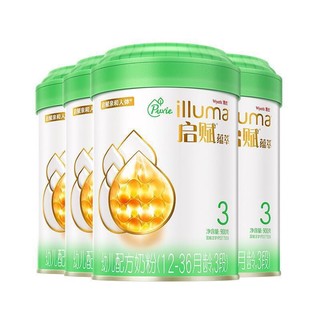 illuma 启赋 惠氏启赋蕴萃有机3段1-3岁婴幼儿童配方奶粉900g*4罐礼盒欧洲进口