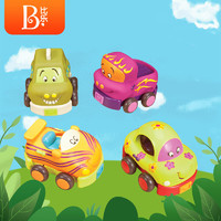 B.Toys 比乐 B.玩具车回力惯性发条车婴幼车4只大号生日礼物