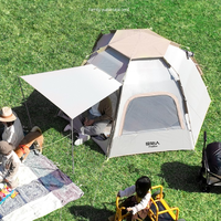 原始人 户外便携式折叠野营装备野餐大全自动加厚防雨