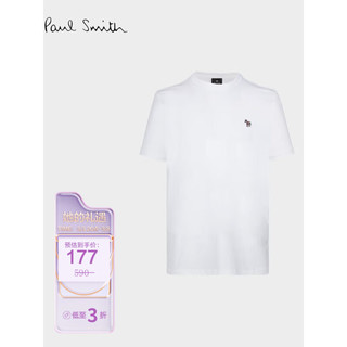 Paul Smith 斑马系列 男士圆领短袖T恤 M2R-011R-AZEBRA-01 白色 L