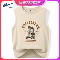 抖音超值购：Warrior 回力轮胎 Warrio回力纯棉背心男夏外穿美式宽松运动健身篮球宽肩无袖t恤