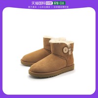 UGG 日本直邮UGG女士雪地靴驼色一脚蹬低帮毛绒保暖时尚潮流平底