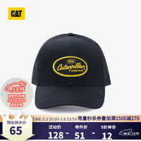 CAT 卡特彼勒 卡特 鸭舌帽夏季户外透气遮阳帽弯檐帽CK1BC205673 黑色 均码
