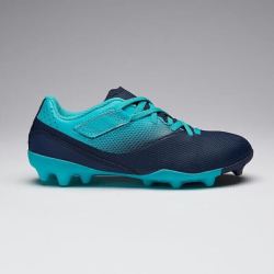 decathlon迪卡侬青少年短钉足球鞋agility500mg海军蓝蓝绿色2898947深