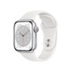 移动端：Apple 苹果 Watch Series 8 智能手表GPS款41毫米银色铝金属表壳白色运动型表带MP6K3CH/A