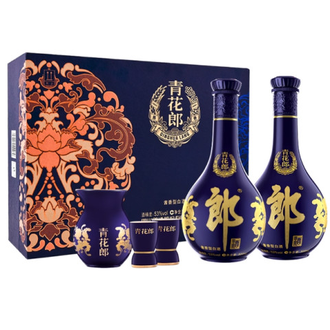青花郎酒　500ml x 2本　アルコール53度　箱付　中国白酒　正規品 青花郎酒 500ml x 2本 アルコール53度 箱付 中国白酒 正規品