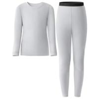 Bananain 蕉内 男女童通用圆领长袖保暖内衣套装 2件套 浅灰 110码