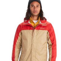 Marmot 土拨鼠 PreCip Eco 男子冲锋衣 10413178 红色/卡其色 S