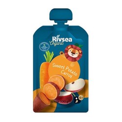 Rivsea 禾泱泱 果泥 西班牙版 2段 胡萝卜甜薯苹果味 100g