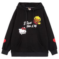 B.Duck HelloKitty联名系列 女士连帽卫衣 3825WTB298-8000 黑色 M