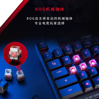 ROG 玩家国度 游侠 有线电竞游戏机械键盘 RGB背光 游侠RX蓝轴PBT 104键防水防尘