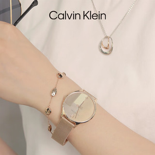 卡尔文·克莱恩 Calvin Klein 凯文克莱（Calvin Klein）CK 永恒款不锈钢表带 时尚石英女表送女友25200006