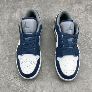 耐克（NIKE）Air Jordan aj1耐克男鞋新款低帮休闲板鞋轻便运动篮球鞋 553558-412（白蓝色） 40